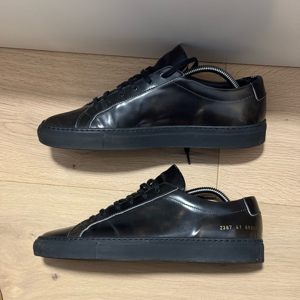 Common Projects Black Leather Sneakers 41